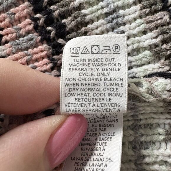 Victoria's Secret Sweater Knit Fair Isle Striped Thick Cotton Womens Medium - Picture 5 of 5